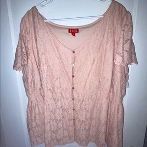 Pink lace blouse